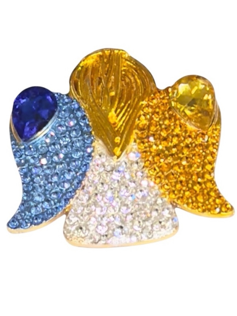 UNBRANDED Bright And Colorful Guardian Angel RHINESTONE Brooch